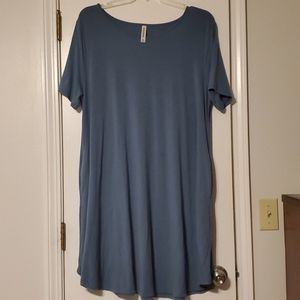 Short sleeved knit dress with POCKETS
